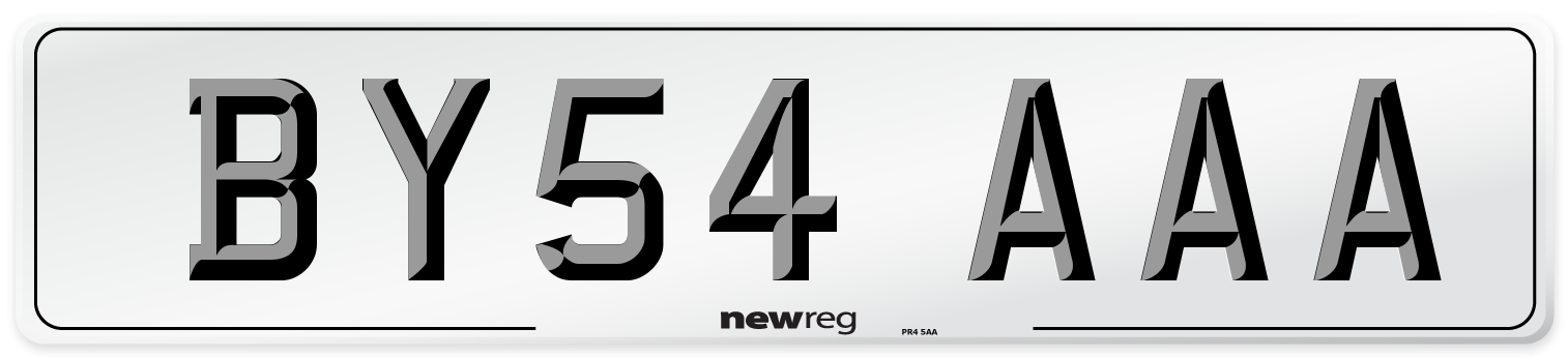 BY54 AAA Number Plate from New Reg